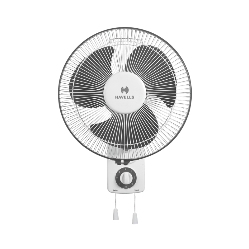 Havells Accelero HS 130W White & Grey Wall Fan, FHWACHSWGR16, Sweep: 400 mm