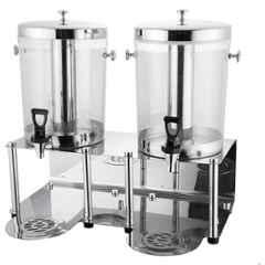 Khushi Udyog 16 Litre Polycarbonate Silver Chrome Single Beverage Juice Dispenser with Stand