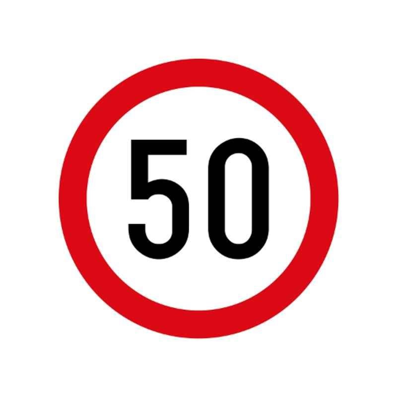 Ladwa 600mm Aluminium Red & White Circle Speed Limit Mandatory Retro Reflective Road Signage, LSI-MCSB-600mm-MP