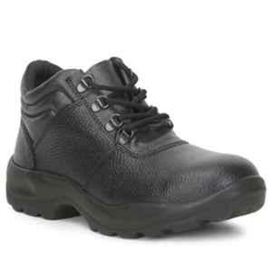 Liberty SHAKTI AK Synthetic Leather High Ankle Steel Toe Black Safety Shoes, Size: 6
