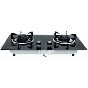 Kapli 2 Burners Toughned Glass Built-in Gas Hob with Automatic Ignition, KAIHT2BDEC2025