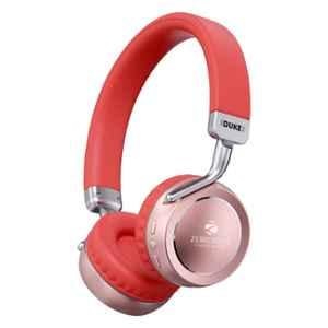 Zebronics Zeb-Duke 2 Red Wireless Headphone with 60hr Playtime, Noise Cancellation & Gaming Mode