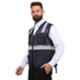 Club Twenty One Workwear Safex Pro Polyester Navy Blue Safety Reflective Vest Jacket, 1006, Size: XL