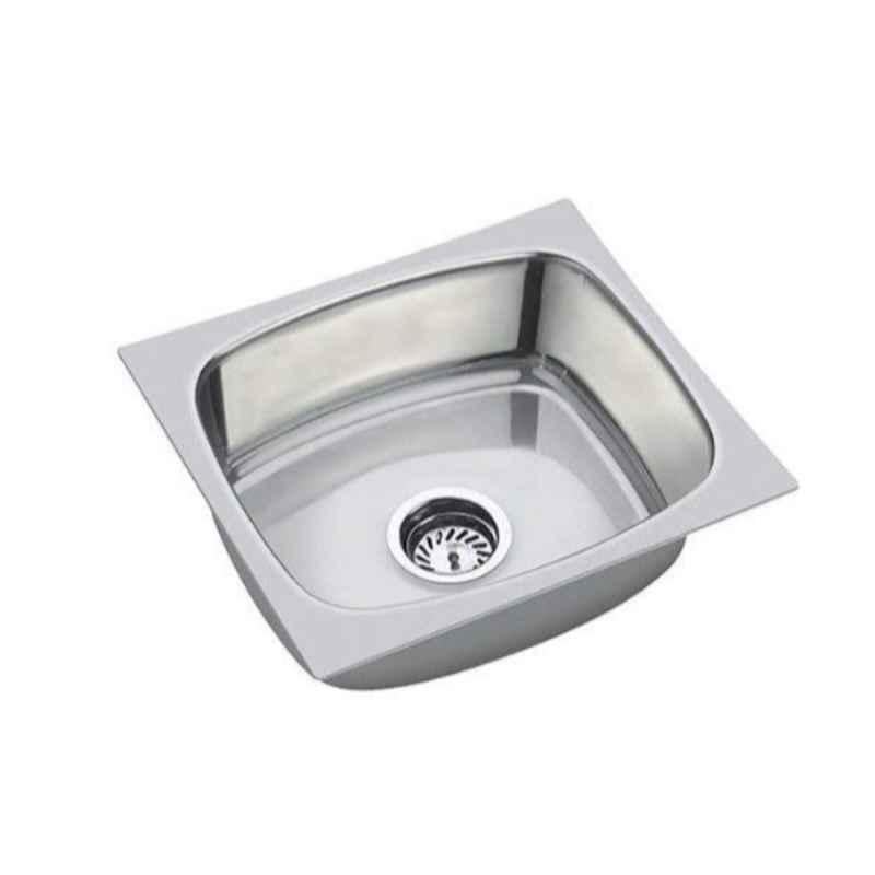 Rigwell Lifetime 24x18x9 inch Hi Gloss Finish Stainless Steel Single Bowl Kitchen Sink