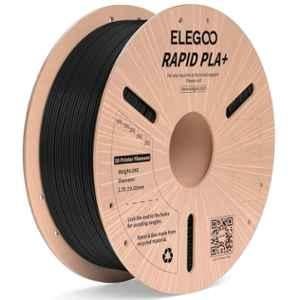 Elegoo Plus 1kg 1.75mm Rapid PLA Black 3D Printer Filament