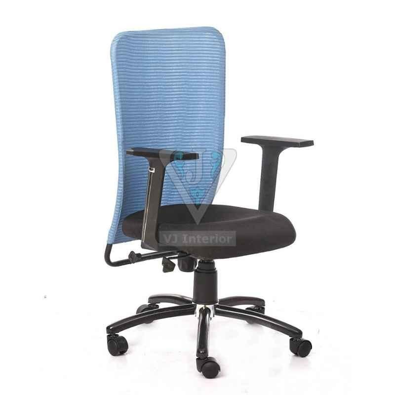 VJ Interior 17-20x18 inch Sky Blue Mid Back Mesh Office Chair, VJ-1923