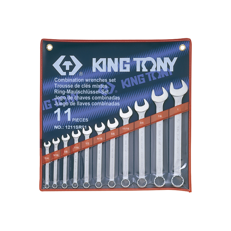 King Tony 11 PCS Combination Wrench Set, 1211SR01
