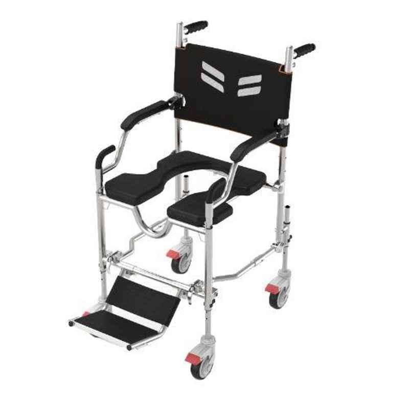 Frido Go 36.5x20.7x40.2 inch Assistant Propelled Foldable & Waterproof Bathroom Wheelchair, FS168A