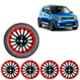 Auto Pearl 4 Pcs 15 inch Red & Black Wheel Cover Set for Maruti Suzuki Ignis