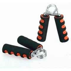 QUIT-X 8.3cm 20 LBS Black & Orange Clamp Strength Exercise Hand Fitness Grip for Hand, Forearm Strength & Fitness Training
