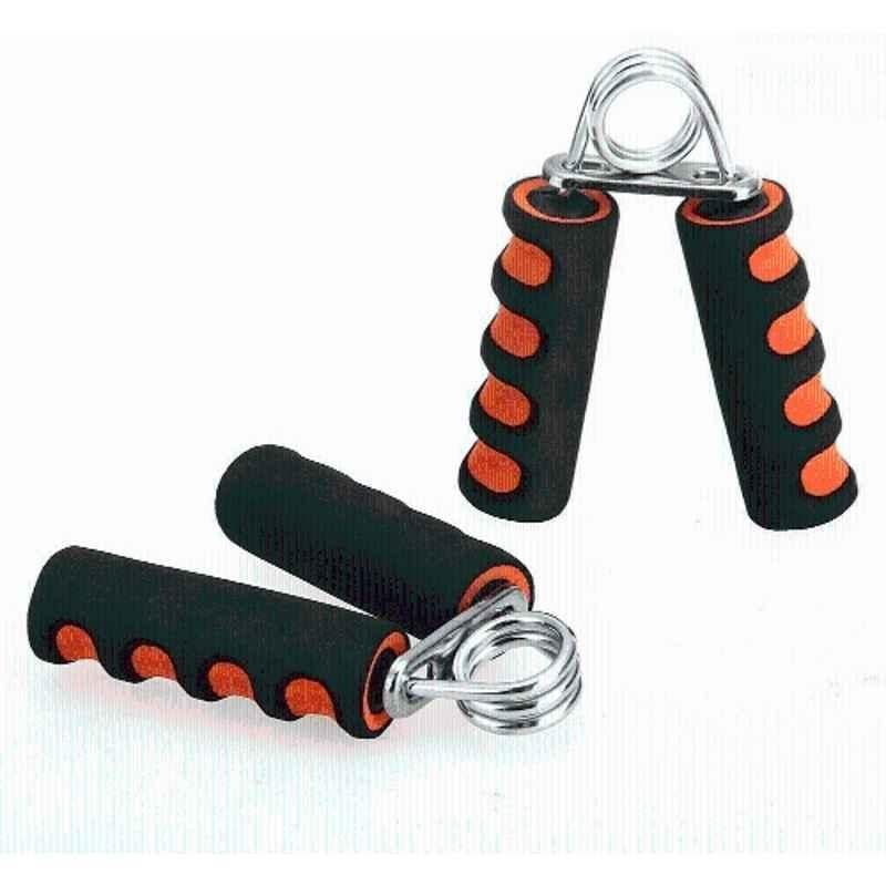QUIT-X 8.3cm 20 LBS Black & Orange Clamp Strength Exercise Hand Fitness Grip for Hand, Forearm Strength & Fitness Training