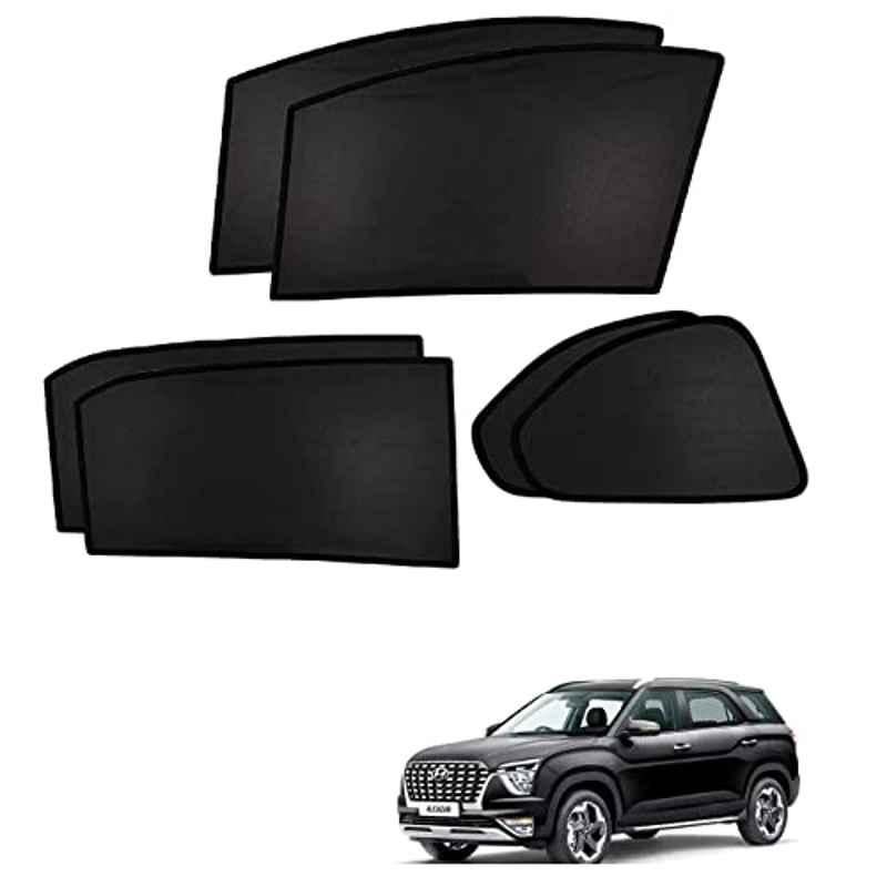 Kozdiko 4 Pcs Custom Fit Non Magnetic Curtains Mesh Car Sun Shade Set for Hyundai Alcazar