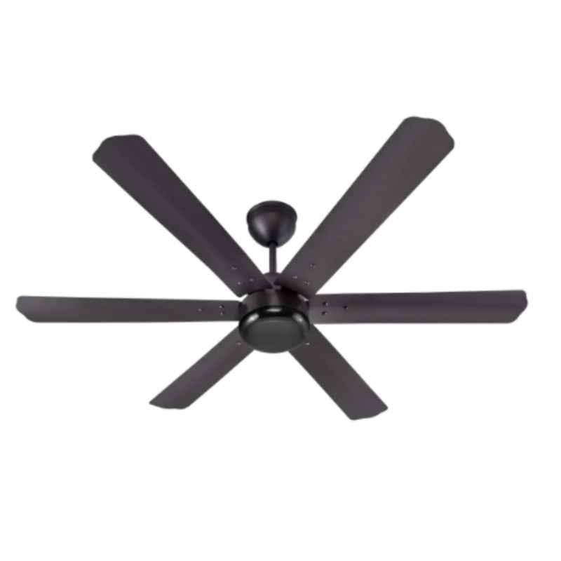 Airelec Gloria Brassica Bird 32W 300rpm 0.5 W LED Black Diffuser 5 Star 6 Blade BLDC Ceiling Fan with Remote & 2 Years Warranty Sweep: 1200mm Smoke Brown AIRCFB4-03