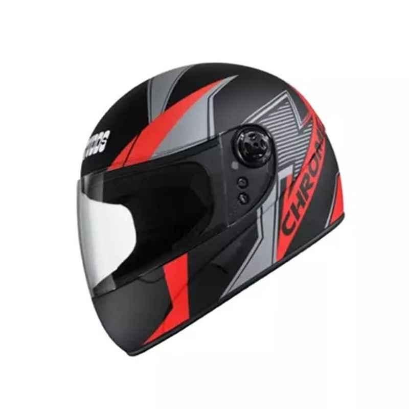 Studds Chrome D5 Decor Plastic Black Full Face Helmet, Size: 570 mm