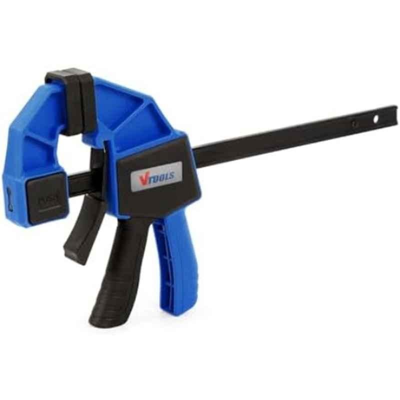 VTOOLS 6 inch 60mm ?Nylon & Thermoplastic Rubber Blue Quick Grip Clamps with Up to 68kg Clamping Force, VT2226