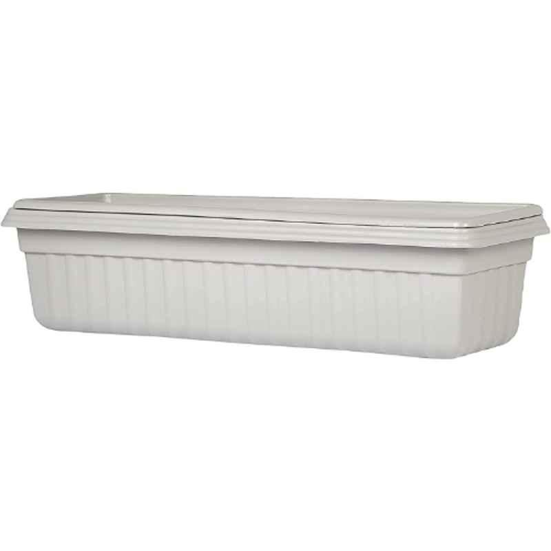 Cosmoplast Plastic Grey Exotica Planters with Tray, Size: Small