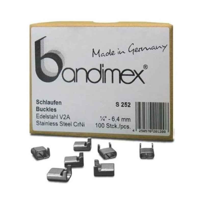 Bandimex 100 Pcs 1/4 inch Silver Heavy Duty Buckles, S-252