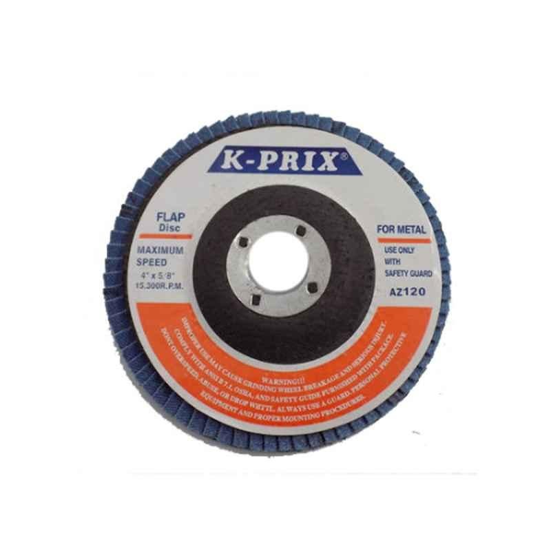 K-Prix 4 inch 120 Grade Stainless Steel Flap Disc, SFD 4X120