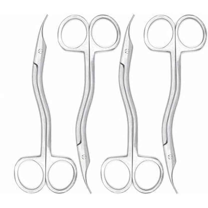 Forgesy 6 inch Stainless Steel Stitch Cutting Forcep, SUNX71 (Pack of 4)