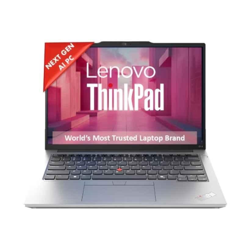 Lenovo ThinkPad E14 Gen 6 Arctic Grey Laptop with 6th Gen/Intel Core Ultra 7/16GB/512 GB SSD/Win11 Pro & 14 inch LED Display, 21M7S0T400