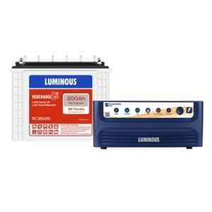 Luminous Power Sine 1100 900VA 12V Pure Sine Wave Inverter & Red Charge RC25000 200Ah Tall Tubular Battery Combo