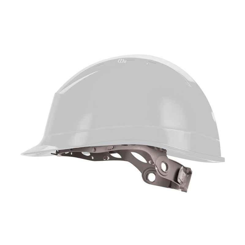 Mallcom Diamond XI White Ratchet Safety helmet with CH01STR Chin Strap Set