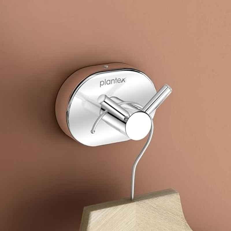 Plantex Stainless Steel Robe Hook/Clothes Hanger for Wall/Hangers for Bathroom/Bathroom Accessories Chrome Finish Onix