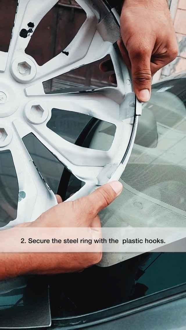 Buy Prigan 4 Pcs 15 inch Polypropylene Black & Red Wheel Cover Set for Ford EcoSport, Hunter