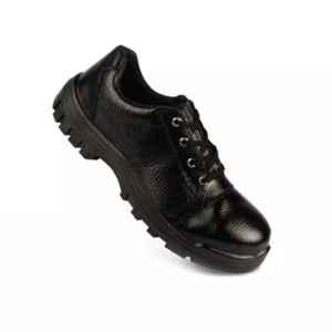 Paragon 737 PU Metal Toe Black Safety Shoes, Size: 6