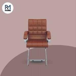 RM HOME Luca Leather Medium Back Orange Executive Chair