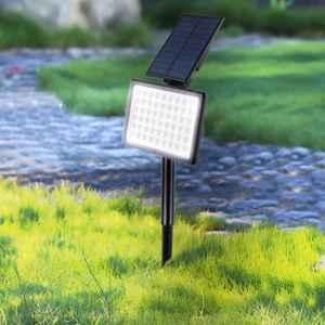 Gigalumi GL-707 54 LED 400lm Cool White BIS Approved Solar Landscape Spotlight with 2W Polysilicon Panel & 2000mAh Lithium Battery