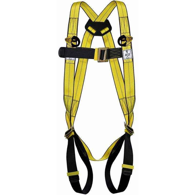 Allen Cooper Yellow 5 Point Adjustable Full Body Polypropylene Harness, 1011008_FBH12
