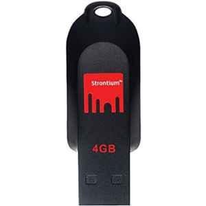 Strontium Pollex 4GB Black & Red Usb 2.0 Flash Drive, SR4GRDPOLLEX