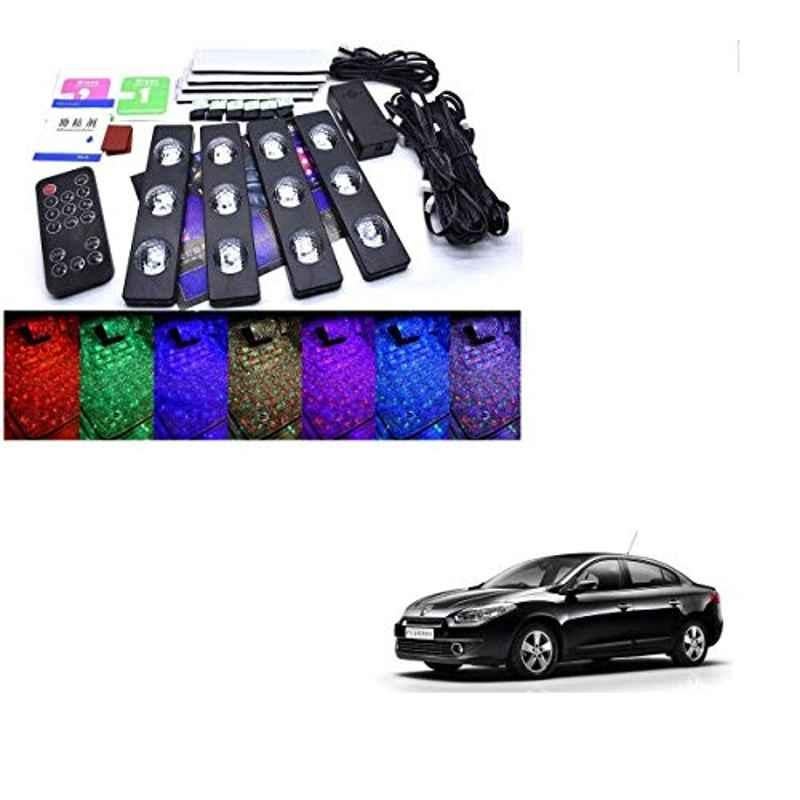 Kozdiko 4 Pcs Plastic LED Car Starlights Kit with 7 Different Colors for Renault Fluence