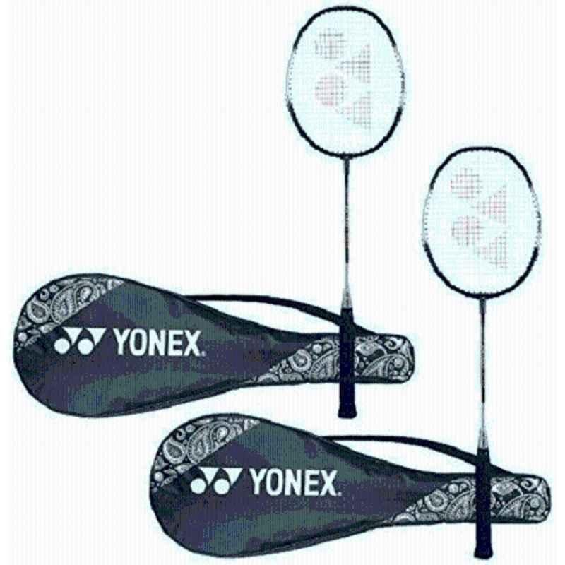 Yonex ZR 100 90g Black Strung Badminton Racquet (Pack of 2)