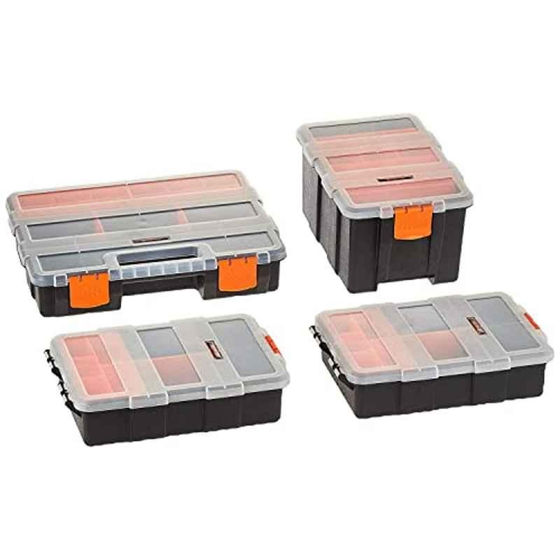 Tactix 4-in-1 Plastic Organizer Tool Box Set