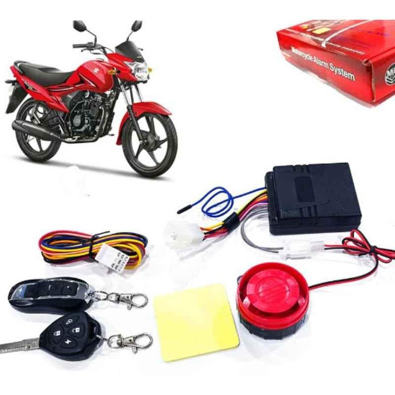 Auto Pearl 12V Black Two-Way Anti Theft Motorcycle Alarm Kit with 2 Pcs Remote for Hayate EP