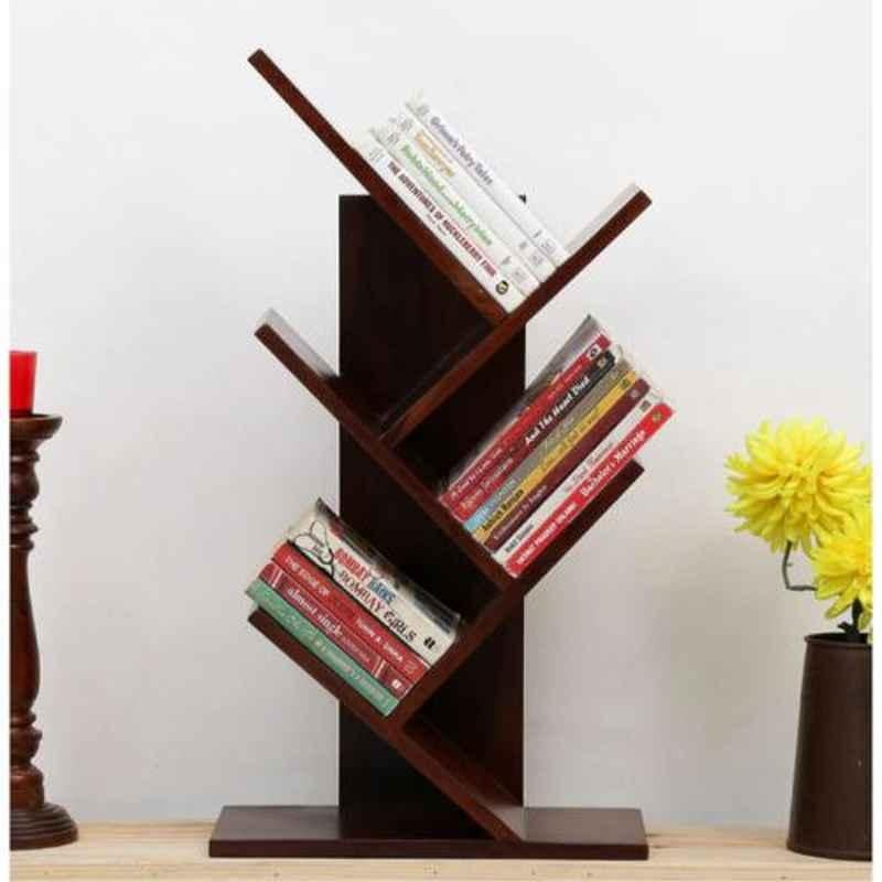 Salawas Arts 41x21x74cm Brown Sheesham Wood Book Shelf