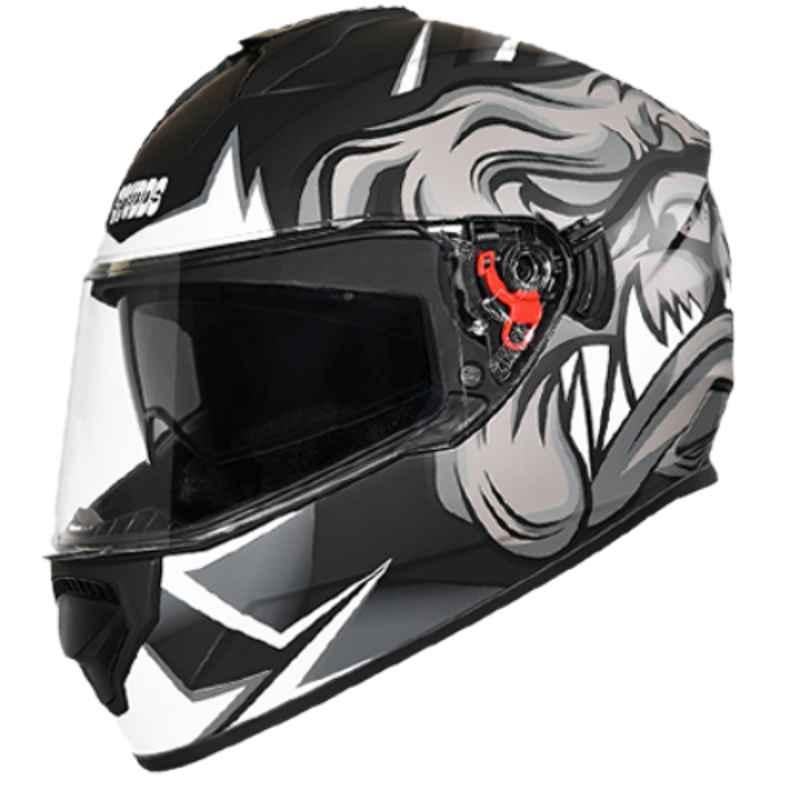 Studds Drifter D1 Matt Black Full Face Motorcycle Helmet, Size: L