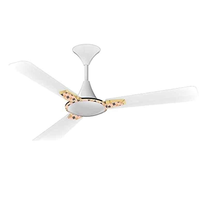 Crompton Premion Aura 55W 370rpm Pearl White 3 Blade Ceiling Fan, CFPRAUR2D48PWT1Z, Sweep: 1200 mm