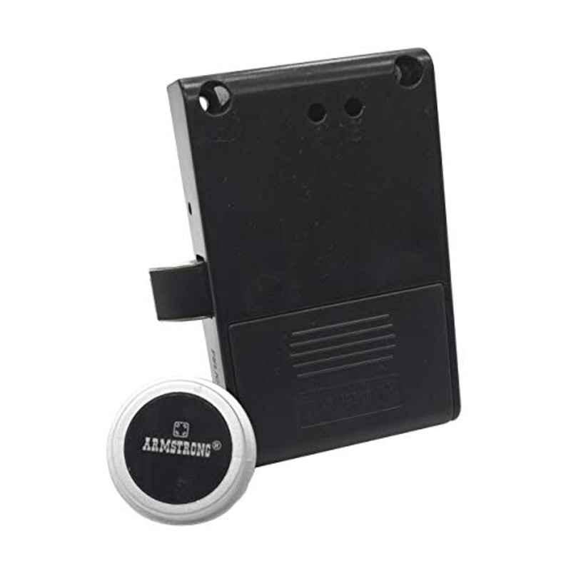 Armstrong Smart Digital Cabinet Lock, Compact, Knob Type Front Look, Card Operated, Matt Chrome Finish