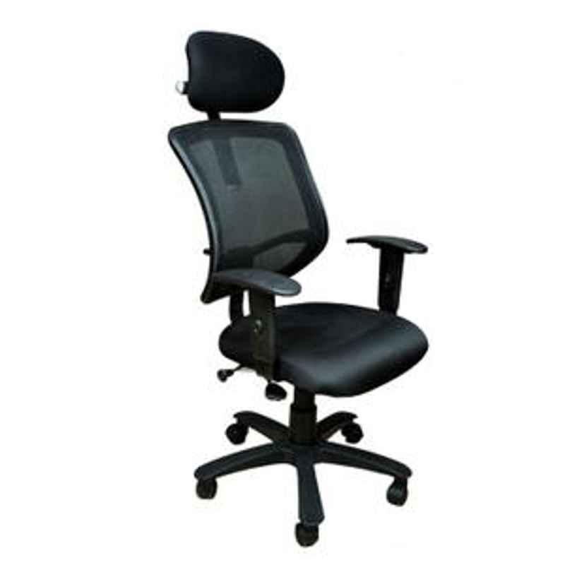 Divano Black Colour Office Chair, DM1002 (Pack of 2)
