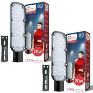 Murphy Lensy 20W 6500K PVC Cool White Outdoor LED Street Light (Pack of 2)