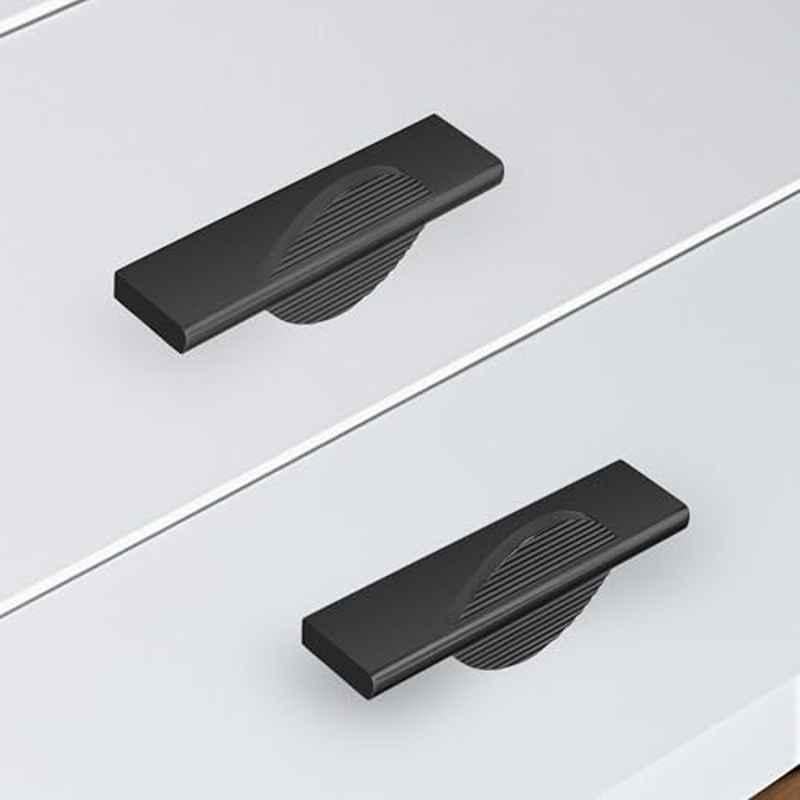 Plantex 96mm Aluminium Black Matte Finish Pull Cabinet Handle for Home & Office, APS-DTC-5590-BLCK-96MM-PK-2 (Pack of 2)