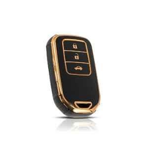 Flymaster Thermoplastic Polyurethane Black TPU Car Key Cover, BLACK-TPURKE-23
