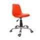 Rajpura Orange Black Chrome Base Study Stool