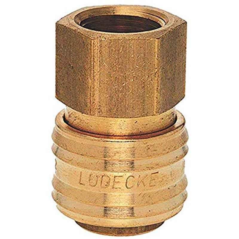 Ludecke ES14I DN 7.2 Brass Coupling with Internal Thread Female Body (Pack of 10)