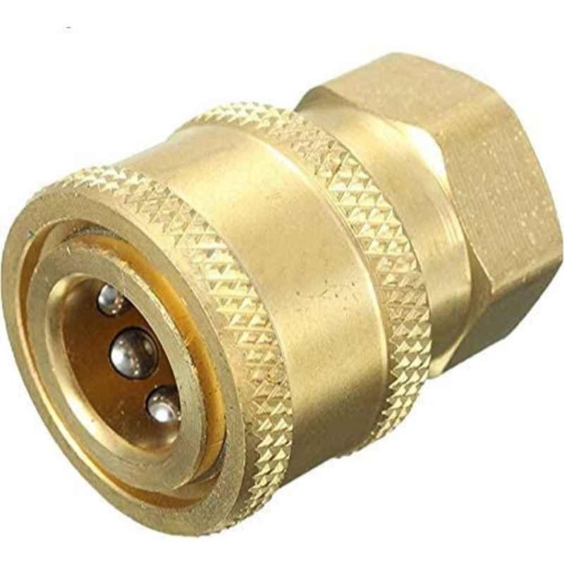 Krost 1/4 inch Brass Female Golden Coupler for Pressure Washer