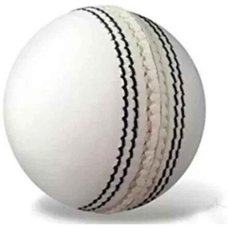 HHS Sports Standard White Cricket Synthetic Leather Ball