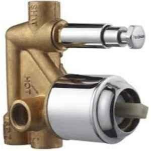 Hindware Addons Chrome Brass Body of 3-Inlet Single Lever Concealed Mixer & Diverter, F850035